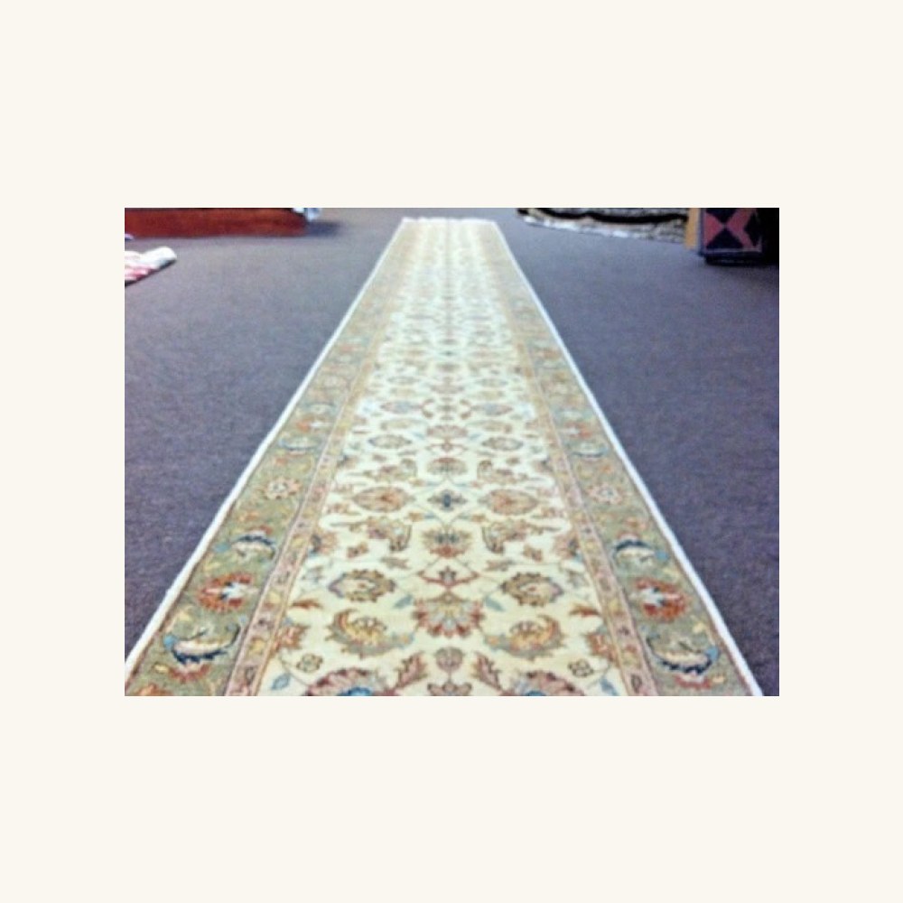 2.6 x 18 Pak Peshavar Runner Vegetable dye Wool Hand Knotted Rug