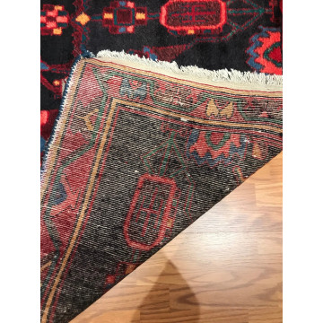 Red Vintage Geometric Area Rug Red